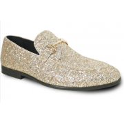 Gold Sparkle Slip-on Tuxedo Shoes